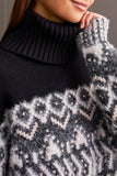 Sweater - Turtleneck Intarsia