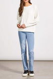 Top - Textured Knit Dolman Sleeve (Eggshell)