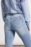 Crop Jean - Sophia Microflare with Denim Applique