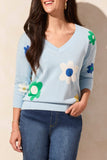 Sweater - Jacquard V-Neck
