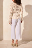 Sweater - Open Fancy Crochet with Bell Sleeve