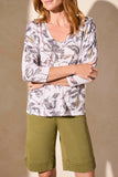 Top - Patterned Two Way Dolman (Cocomilk)
