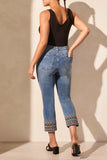Jeans - Audrey Straight Crop with Embroidery