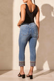 Jeans - Audrey Straight Crop with Embroidery
