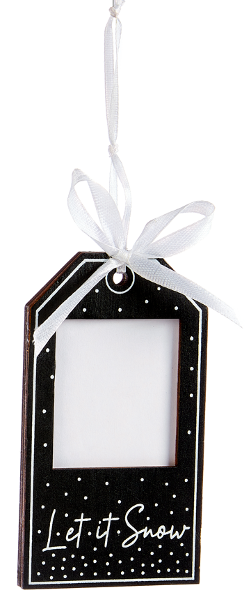 Ornament - Photo Tag Let It Snow (Black)