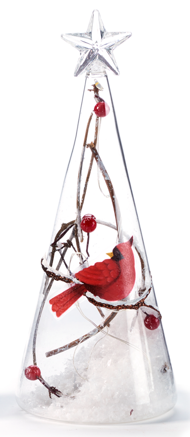 Christmas Tree - LED with Cardinals (Large)