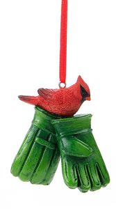 Ornament - Garden Gloves with Cardinal