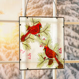 Wall Art - Stained Glass Winter Cardinal