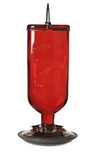 Hummingbird Feeder - Antique Red Medicine Bottle