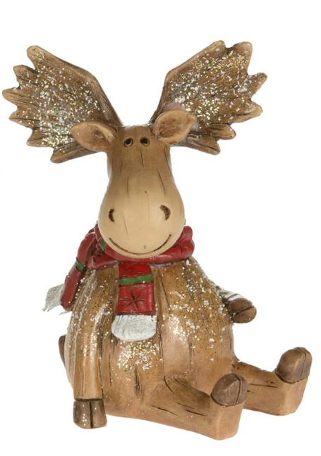 Moose Decor - Red Scarf