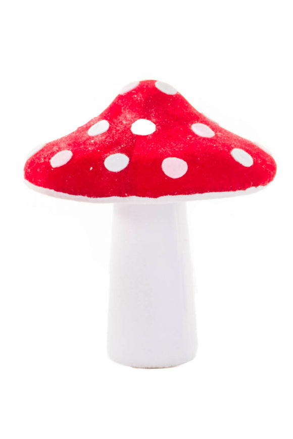 Mushroom Decor - Glittery Red Velvet