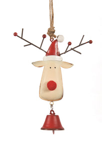 Ornament - Reindeer Head with Bell