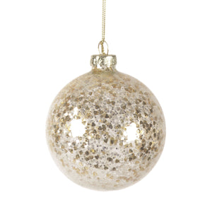 Ornament - Ball with Gold Glitter