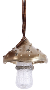 Ornament - Mushroom (Gold and White)