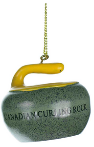 Ornament - Curling Rock (Yellow)