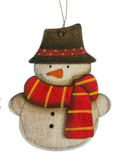 Ornament - Snowman with Black Hat and Scarf