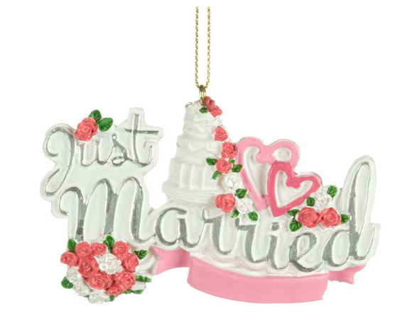 Ornament - Just Married Cake