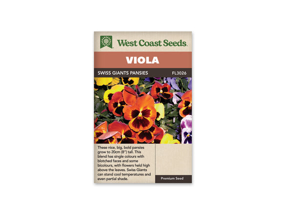 Viola - Swiss Giants Pansies (Seeds)