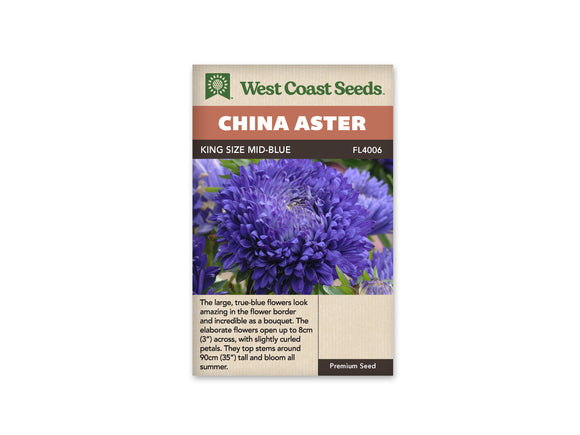 China Aster - King Size Mid-Blue (Seeds)