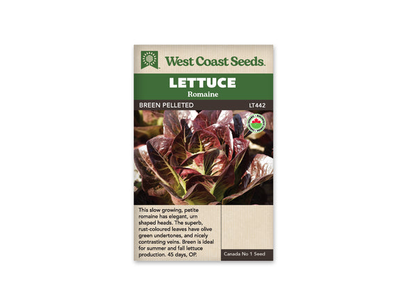 Lettuce - Breen Pelleted Romaine Organic (Seeds)