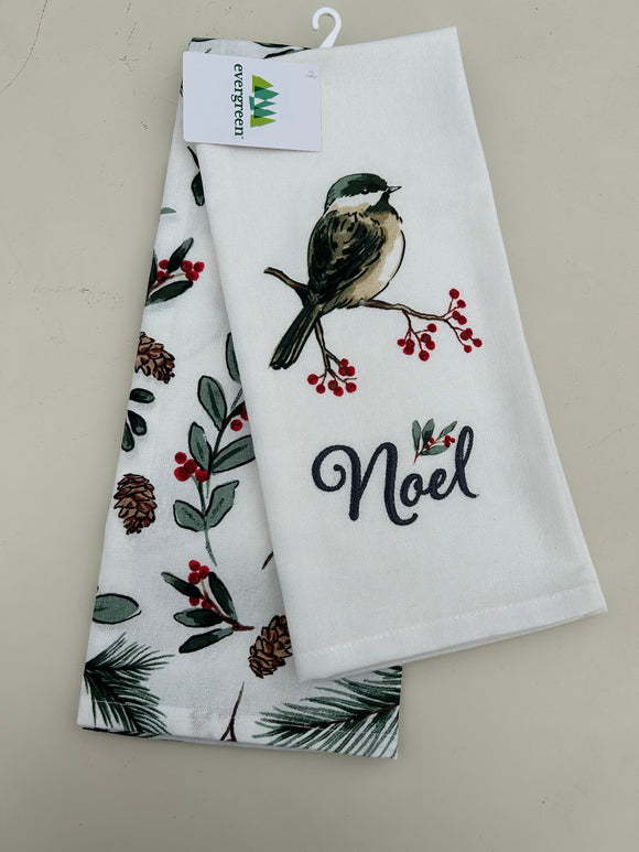 Tea Towels - Chickadees (Noel)