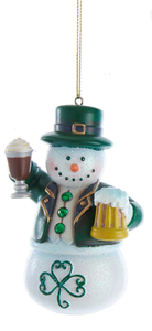 Ornament - Snowman Irish with Beer