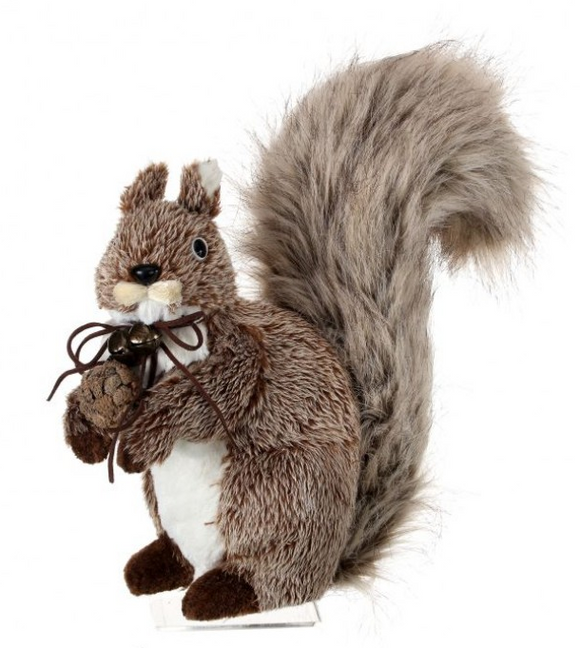 Squirrel Decor - With Bow and Bells