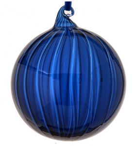 Ornament - Blue Stripe Ball