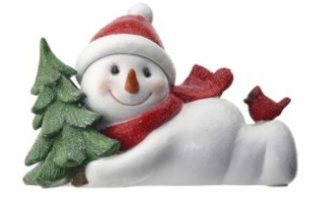 Snowman Decor - Laying with Tree