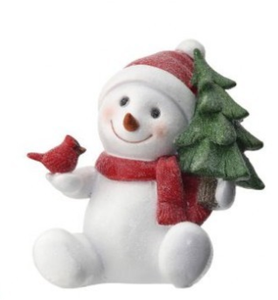 Snowman Decor - Sitting with Tree