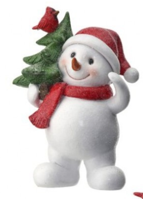 Snowman Decor - Standing with Tree