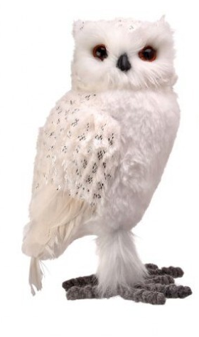 Snow Owl - White Faux Fur Turned Right