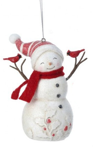 Snowman Decor - With Striped Hat