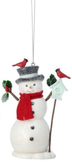 Ornament - Snowman with Bird Feeder