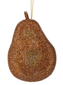 Ornament - Pear Gold Beaded