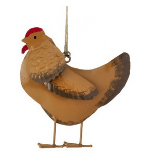 Ornament - Barnyard Chicken (Brown)