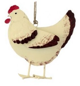 Ornament - Barnyard Chicken (Cream)