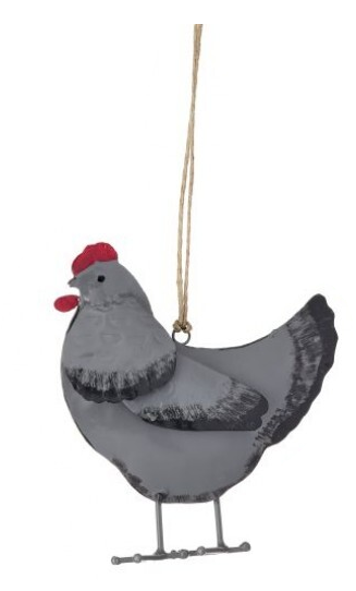 Ornament - Barnyard Chicken (Grey)