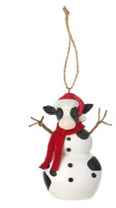 Ornament - Snowman Cow