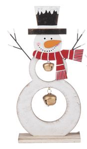 Snowman Decor with Bells - Large