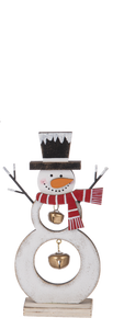 Snowman Decor with Bells - Small