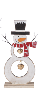 Snowman Decor with Bells - Medium