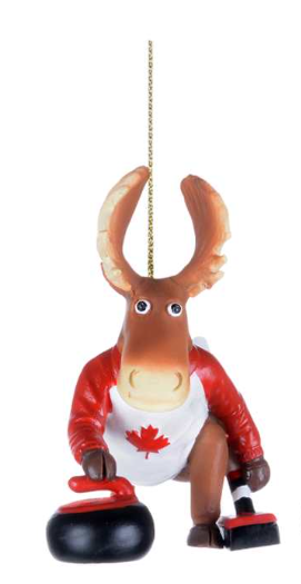 Ornament - Canadian Moose Curling