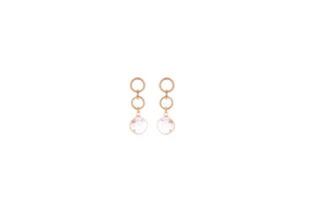 Earrings - Matte Gold and Crystals