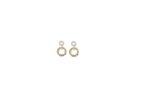 Earrings - Silver and Gold Circles