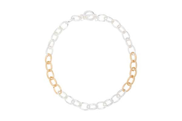 Necklace - Two Tone Silver & Gold Chain