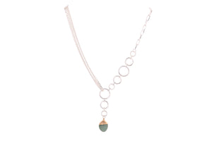Necklace - Silver with Agate Pendant