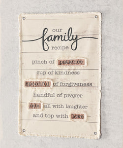 Wall Hanging - Family Recipe