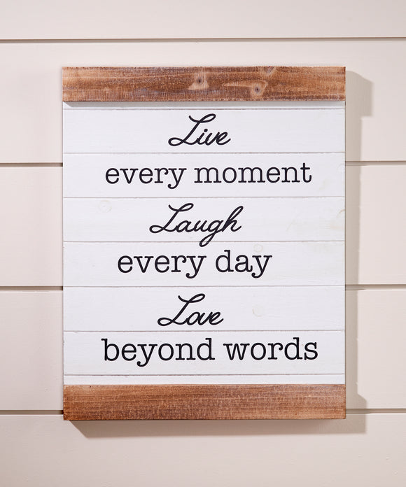 Wall Sign - Live Love Laugh