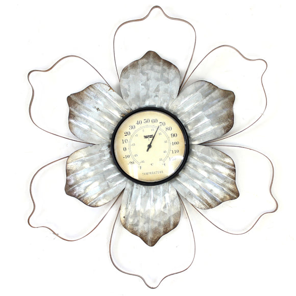 Thermometer - Flower Metal